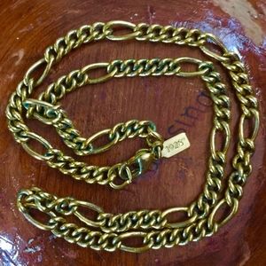 1928 Gold/Brass Color Large Link Necklace